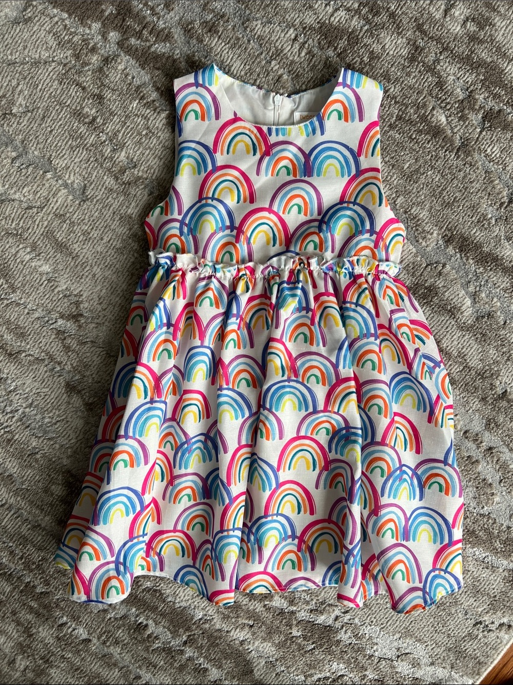 NWT Tweenstyle by Stoopher White Rainbow Print Dress